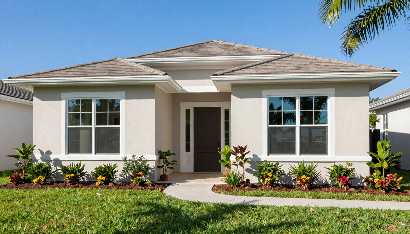 Professional seamless gutter installation on a Jacksonville home fascia.
