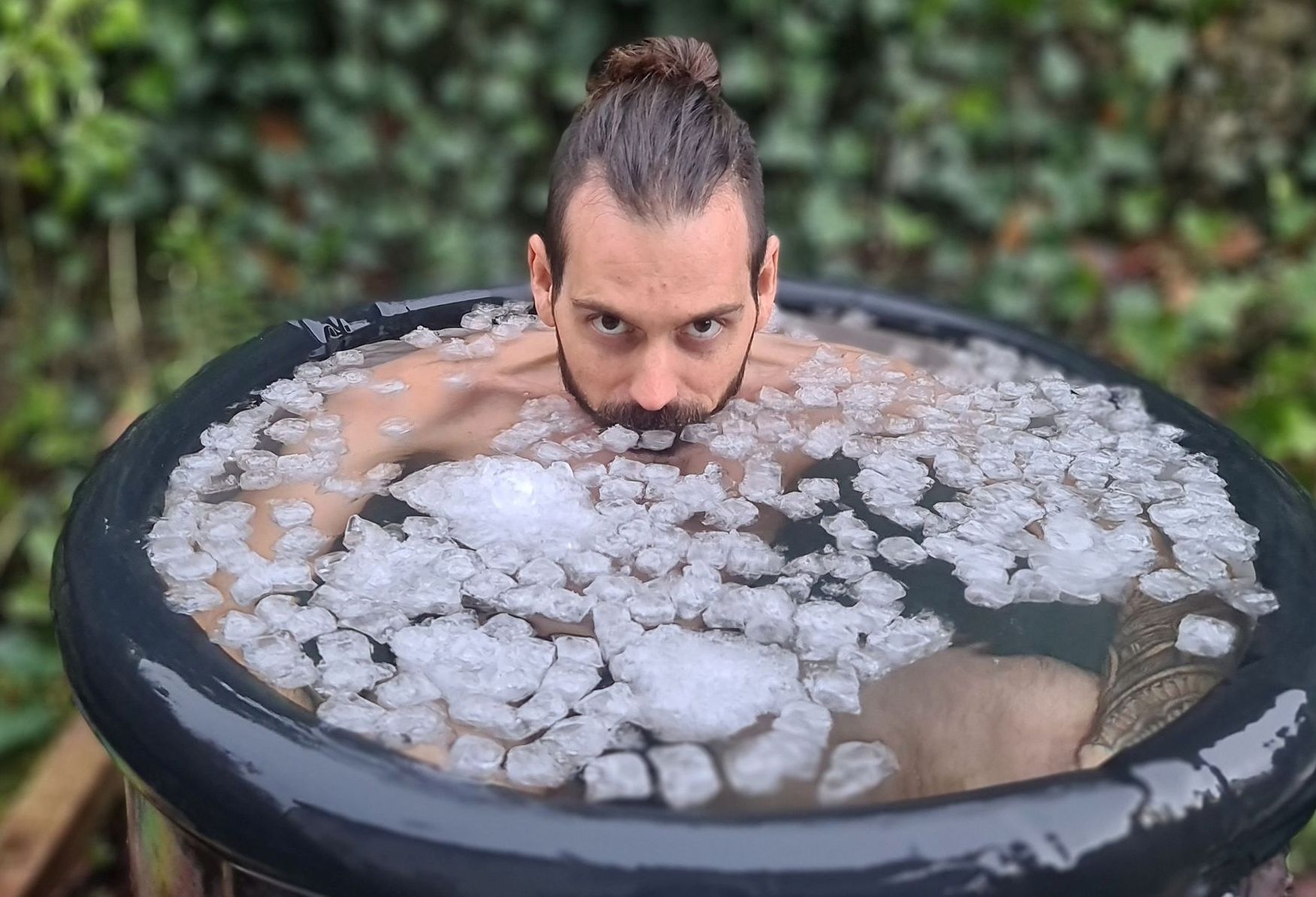 Claudio Petrò am Eisbaden
