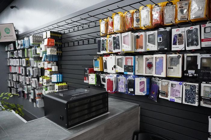 A store filled with lots of cell phone cases and accessories.