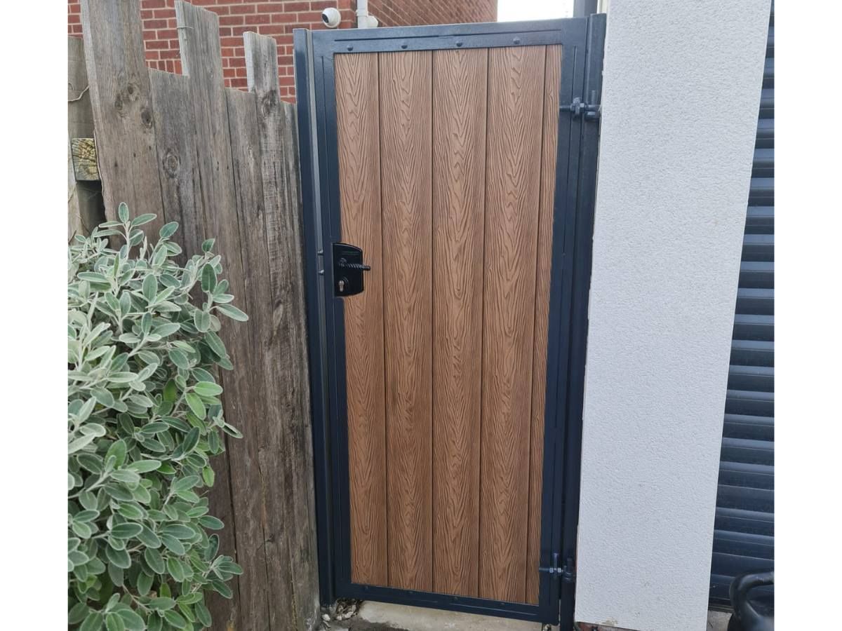 Metal Gates & Railings Derby metal framed wooden gate