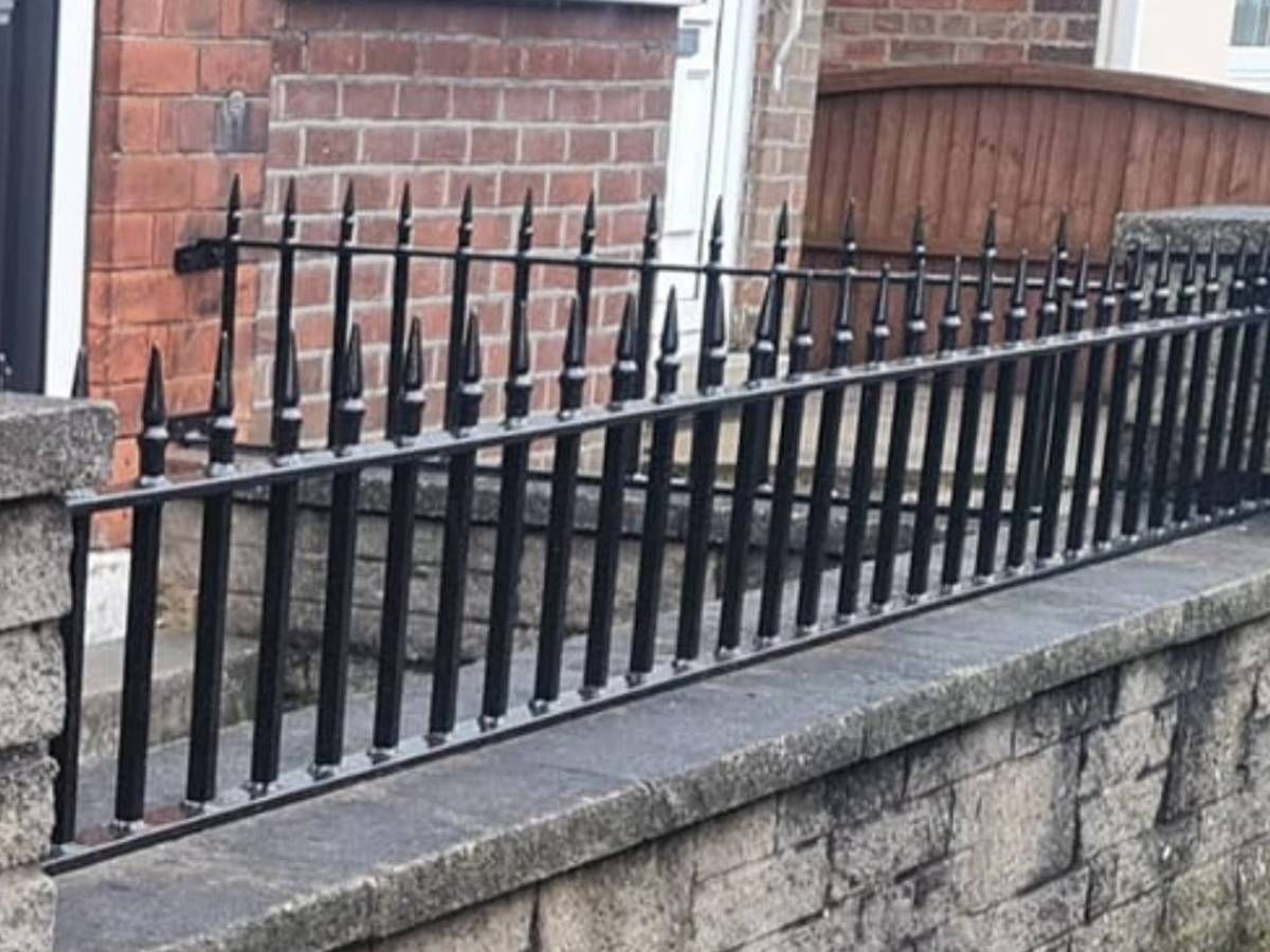 Metal Gates & Railings Derby spiked metal railings for garden wall Derby