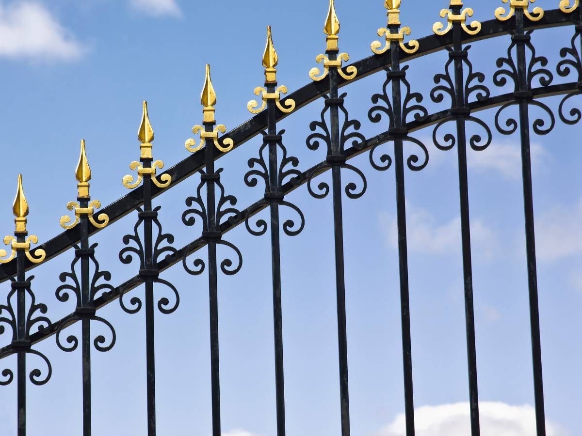 Metal Gates & Railings Derby wrought iron gates with gold spear toppers