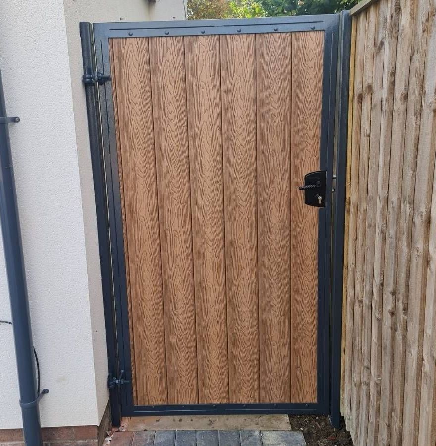 Metal Gates & Railings Derby metal frame wooden gate