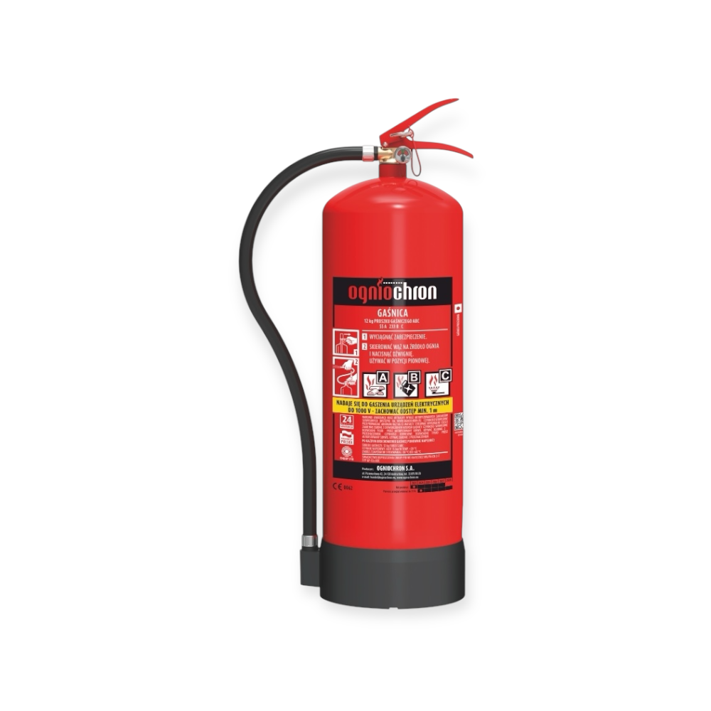 Poederblusser 12 kg met brandblusserkast