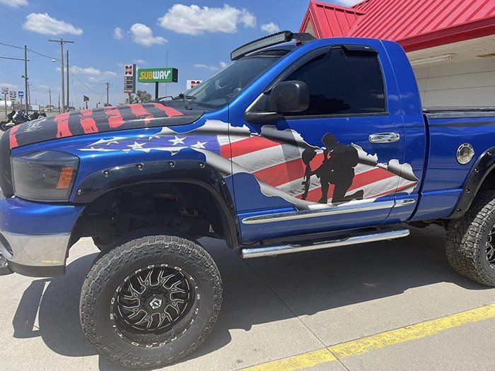 painted pickup truck