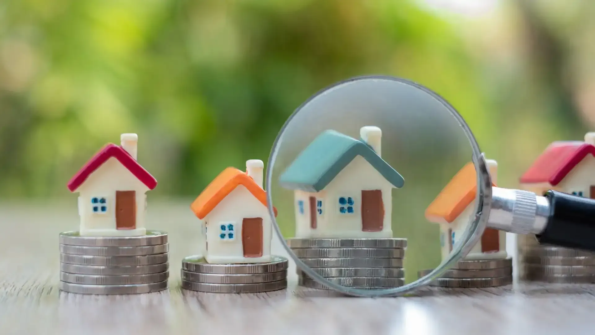 What affects rent prices – Little toy houses on top of coins