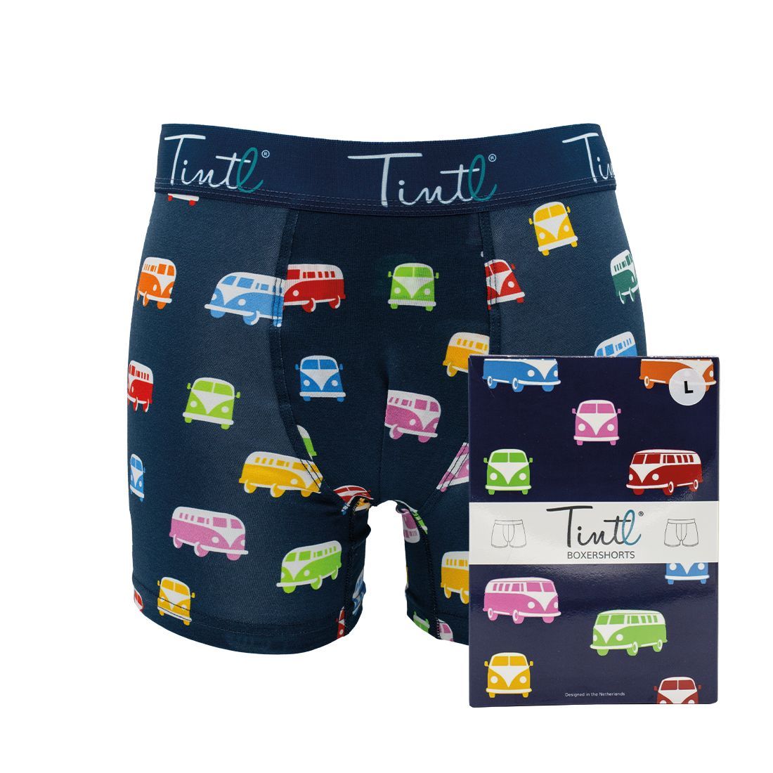 Boxershort onderbroek Volkswagenbus retro mannen cadeau vaderdag Underware