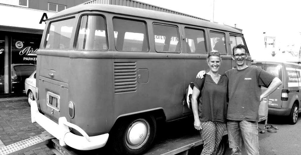 Volkswagen T1 bus, klusbus, Volkswagenbusje huren, avontuurlijke bus, eigenaren Karin en Leon Schuring