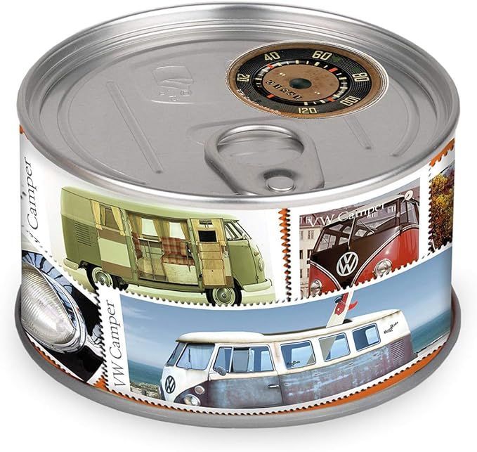 Volkswagen bus magneet klokje autoklokje blikklok postzegel