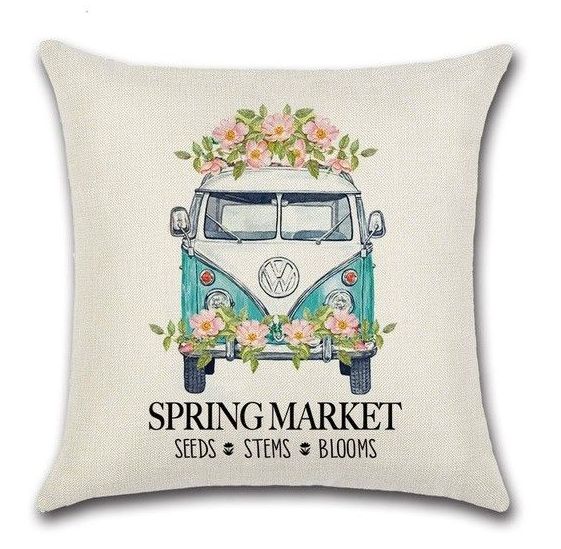 Volkswagen kussenhoes VW busje Verjaardagscadeau sierkussen