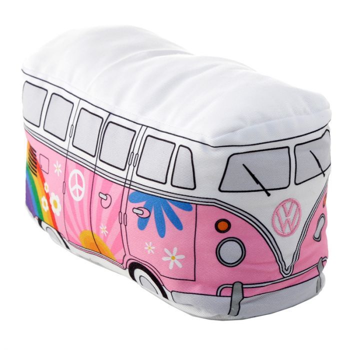 Roze Volkswagen bus deurstopper regenboog