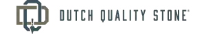 a logo for dutch quality stone is shown on a white background