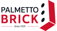 the palmetto brick logo is red and black and says palmetto brick since 1919 .