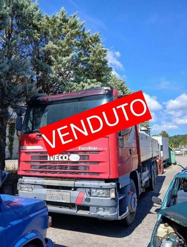 Presso Officina Marchi a Chiusi in provincia di Siena vendita veicolo commerciale usato IVECO EUROSTAR 520 anno 1995. cassone ribaltabile trilaterale, 3 assi, portata 15.380 kg