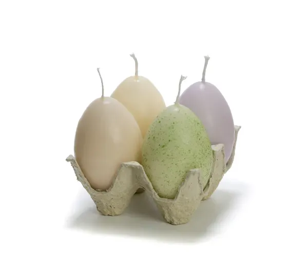 Rustik Lys Egg Tray Paaskaarsen Green– set van 4