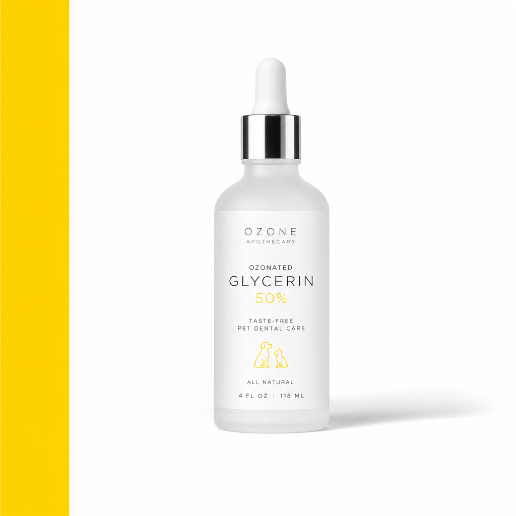 Frosted glass serum bottle with dropper on white background, labeled glycerin 7% and allantoin 2%