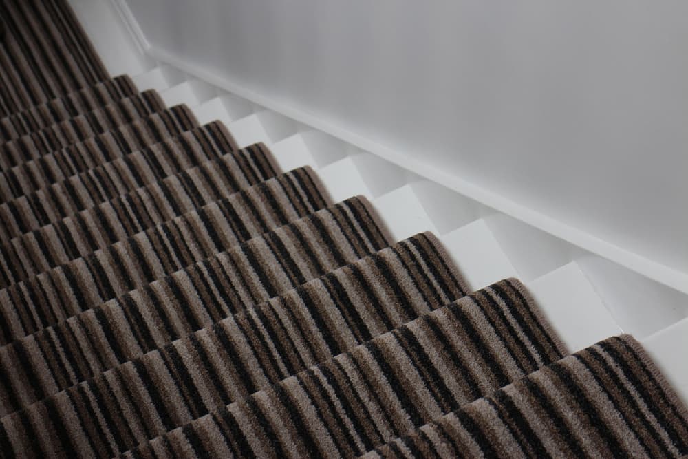 Stair With Striped Carpet - Carpets in South Burnett, QLD