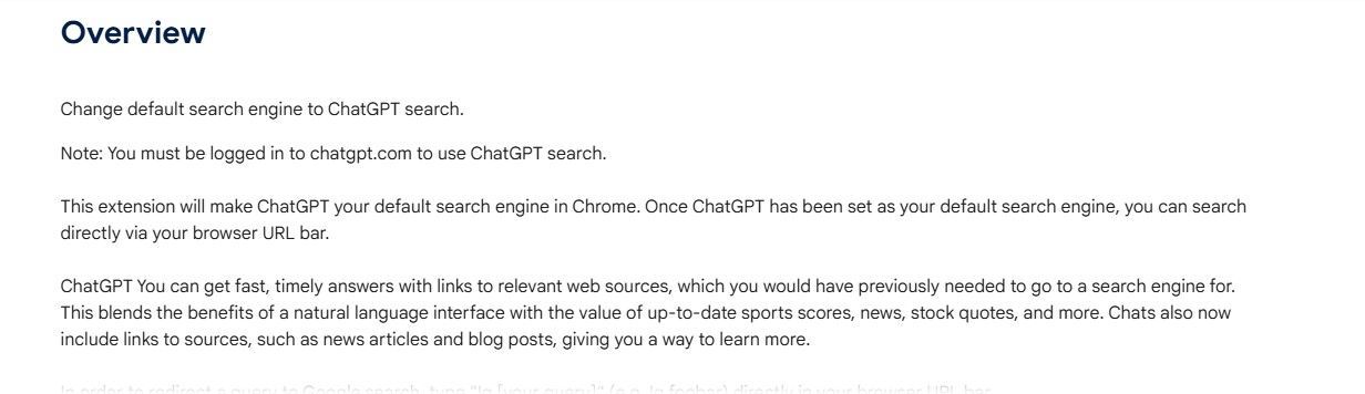 Blurred webpage titled “Overview” with several lines of text beneath it.
