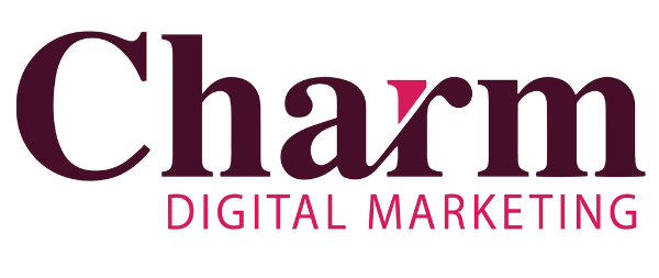 Pink downward-pointing triangle icon on a white background