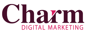 Pink downward-pointing triangle icon on a white background
