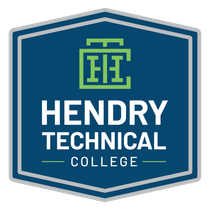 Hendry County Workforce Development logo: blue/green shield with text and tree graphic.