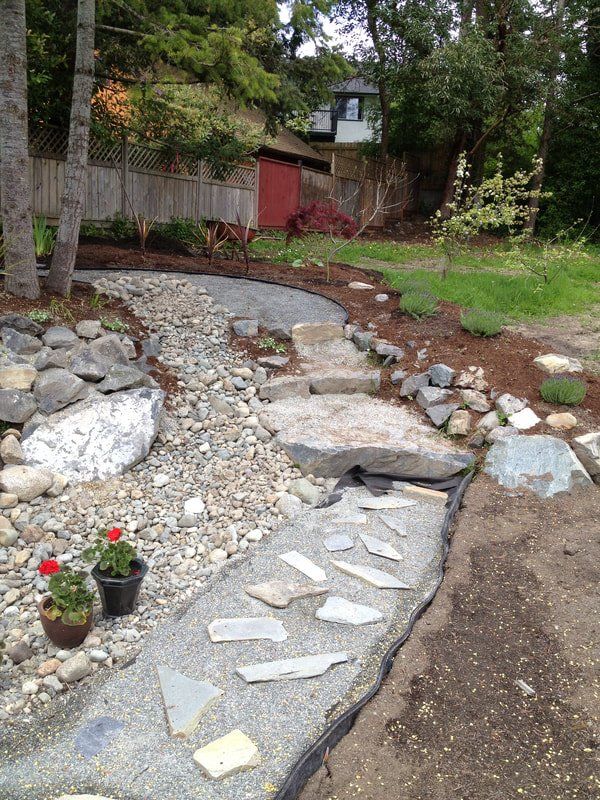 rain garden construction service in Victoria, BC, Canada
