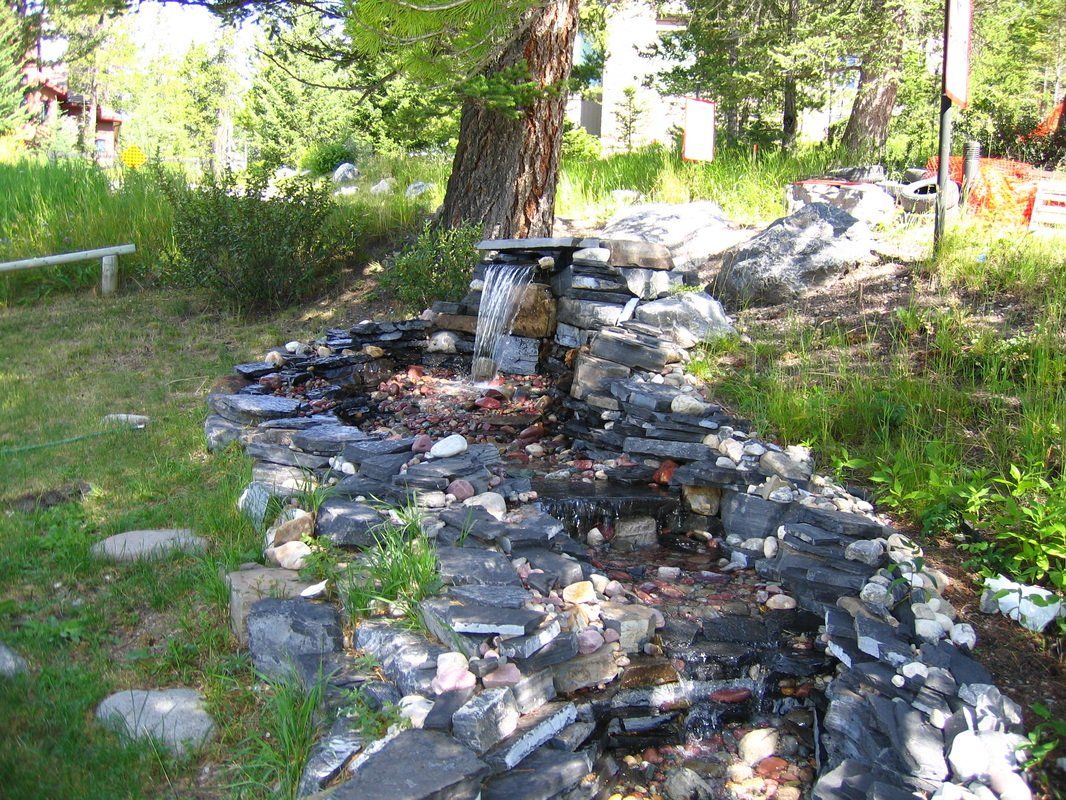 Water flowing through a surface drainage system