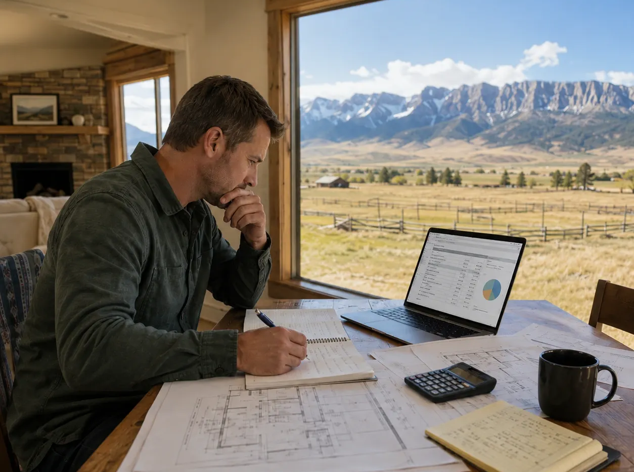 Build on your land Sheridan County Wyoming custom concrete home rural site planning