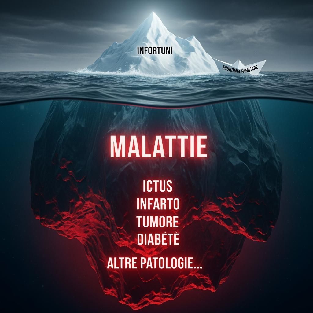 Infortunio come punta dell'iceberg nascondendo il pericolo più grande ovvero le Malattie.