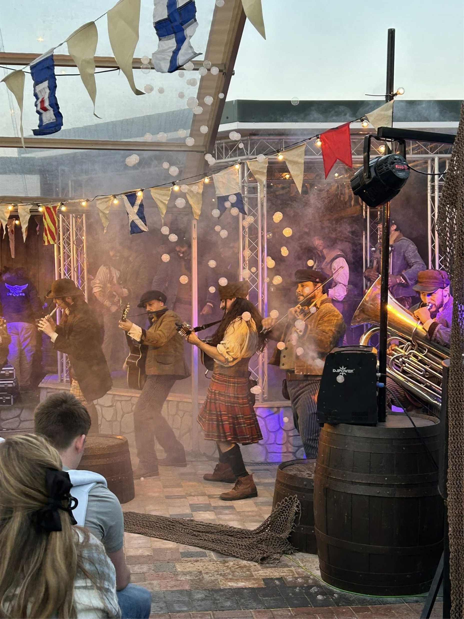 The Old Time Sailors playing at the Guillemot Gardens in Westward Ho! North Devon. An amazing live music venue.