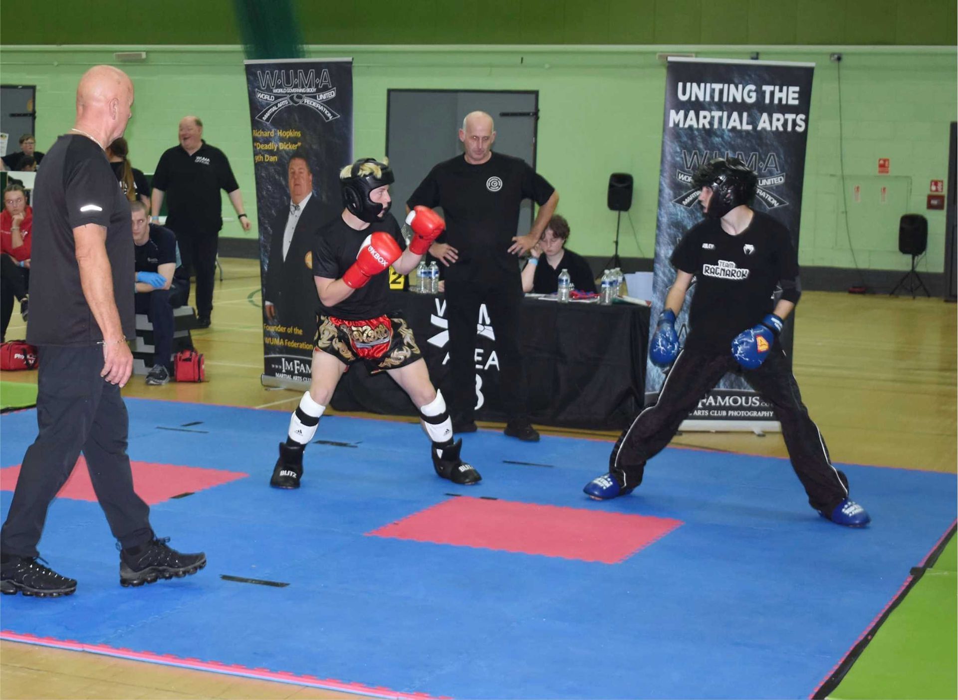 Harris Sawyer at his first World United Martial Arts competition in Worcester. Our fighters did very well, fought with learnt skills and with respect as you would expect from martial artists.