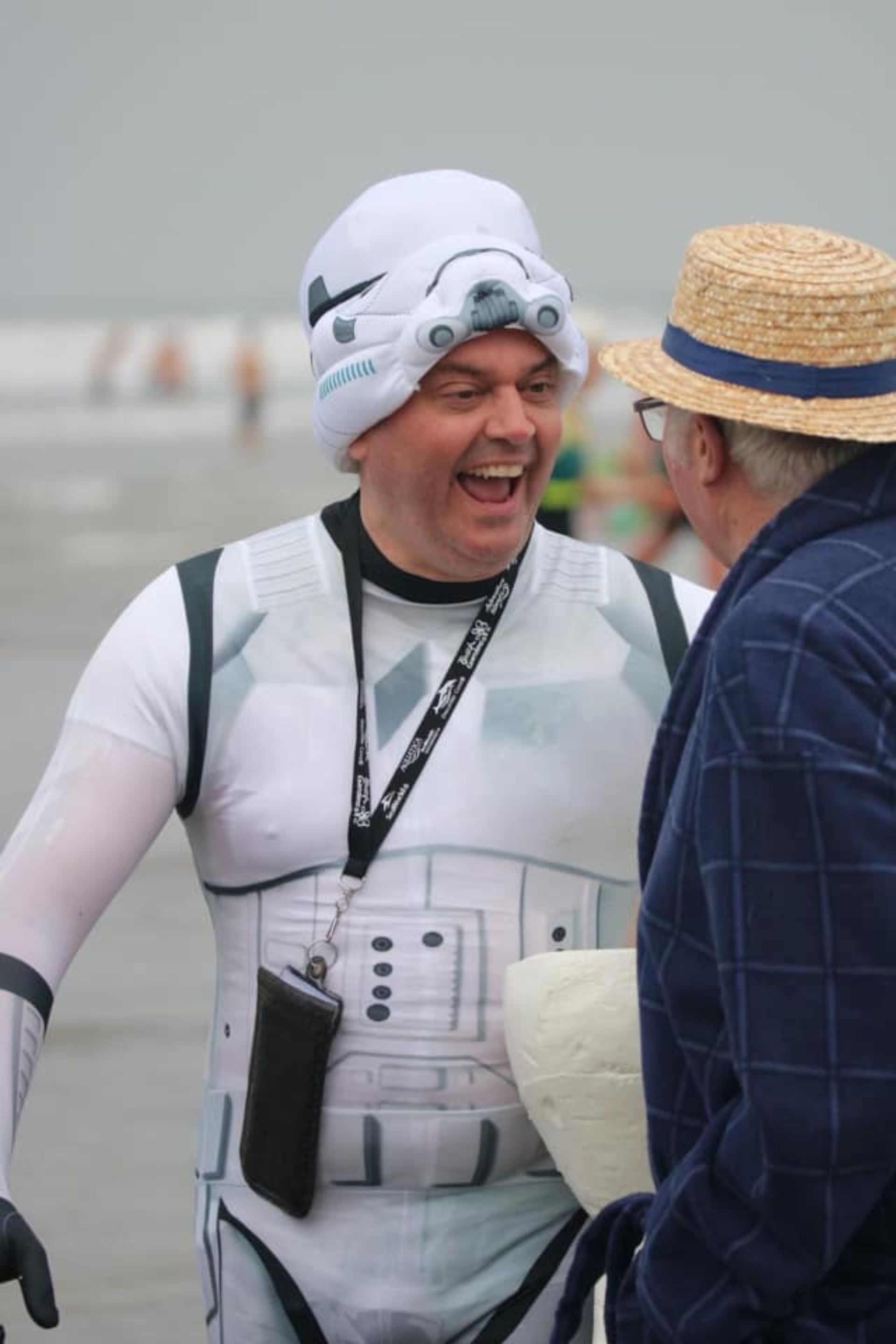 The new years day fancy dress dip does make many smiles after the shock of running into the ocean! It's a great way to start the new year if you are in the South West.
