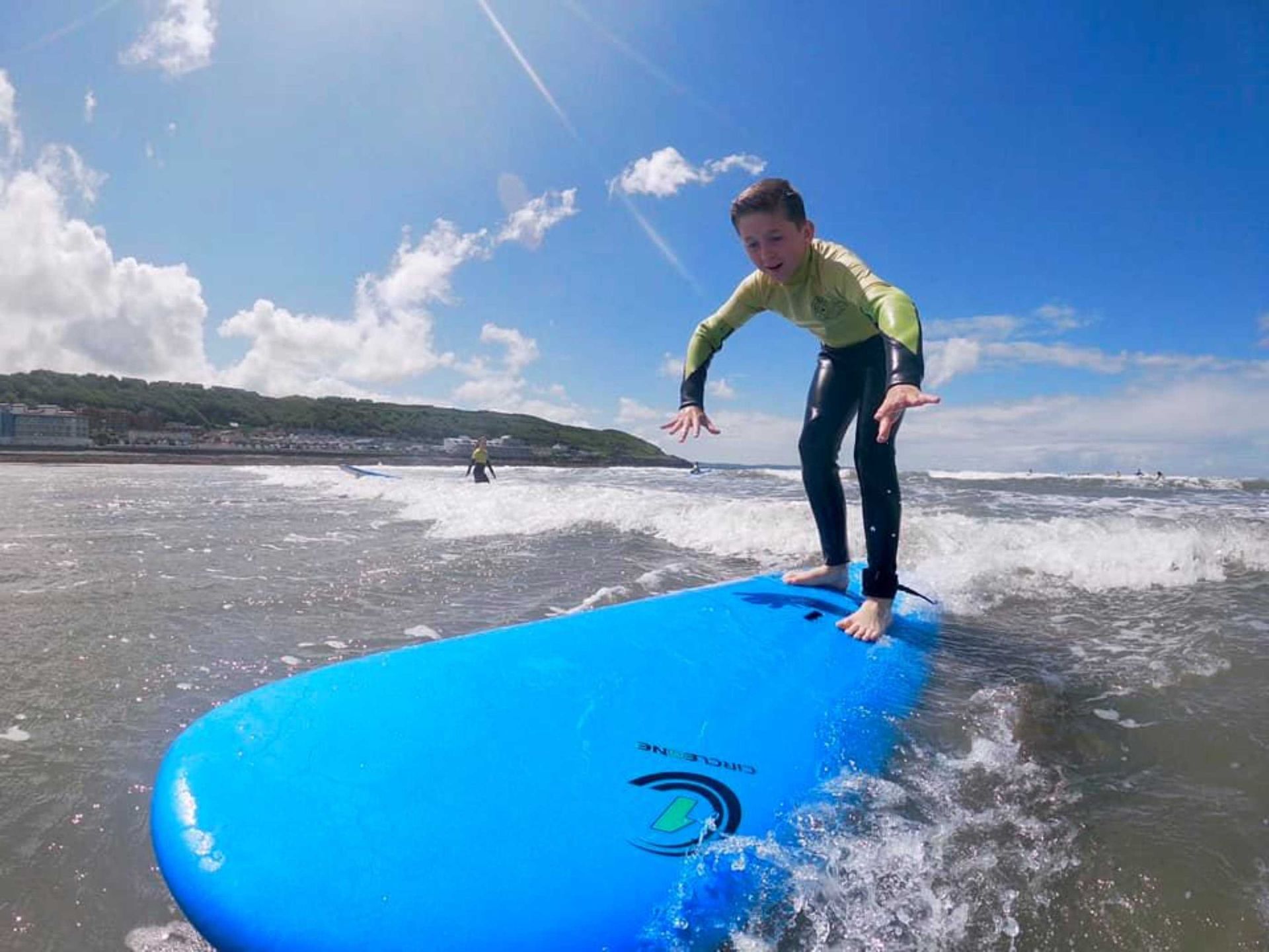 Learn to surf at Westward Ho! with SurfSUP academy. Professional instructors that are friendly and fun. A perfect day out here.