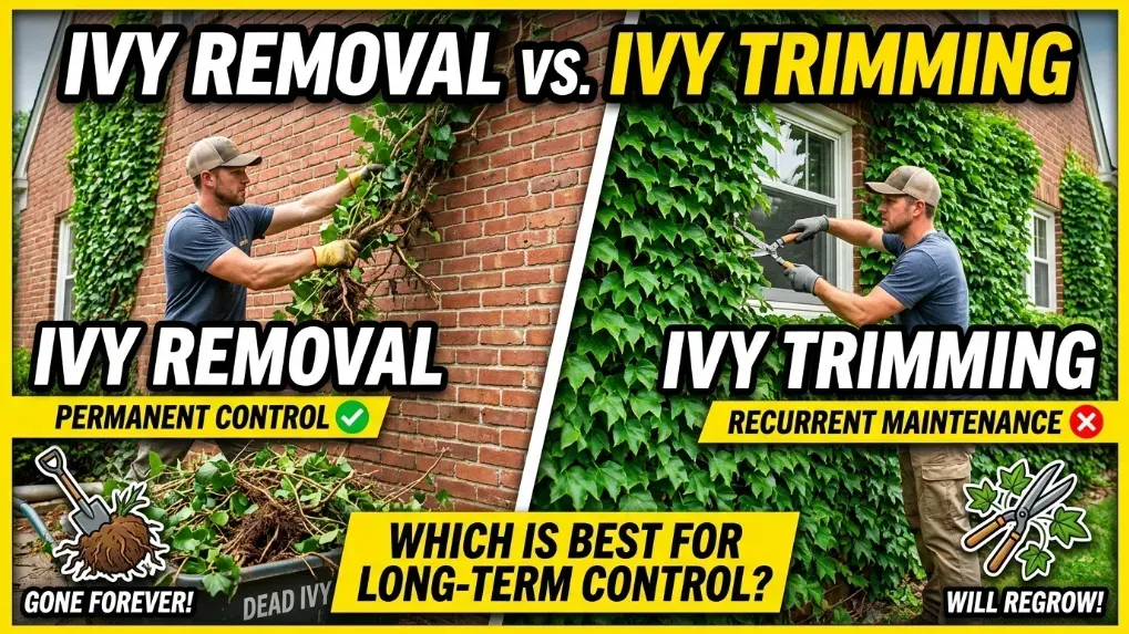 Ivy Removal vs. Ivy Trimming: Which Solution Is Best for Long-Term Control?