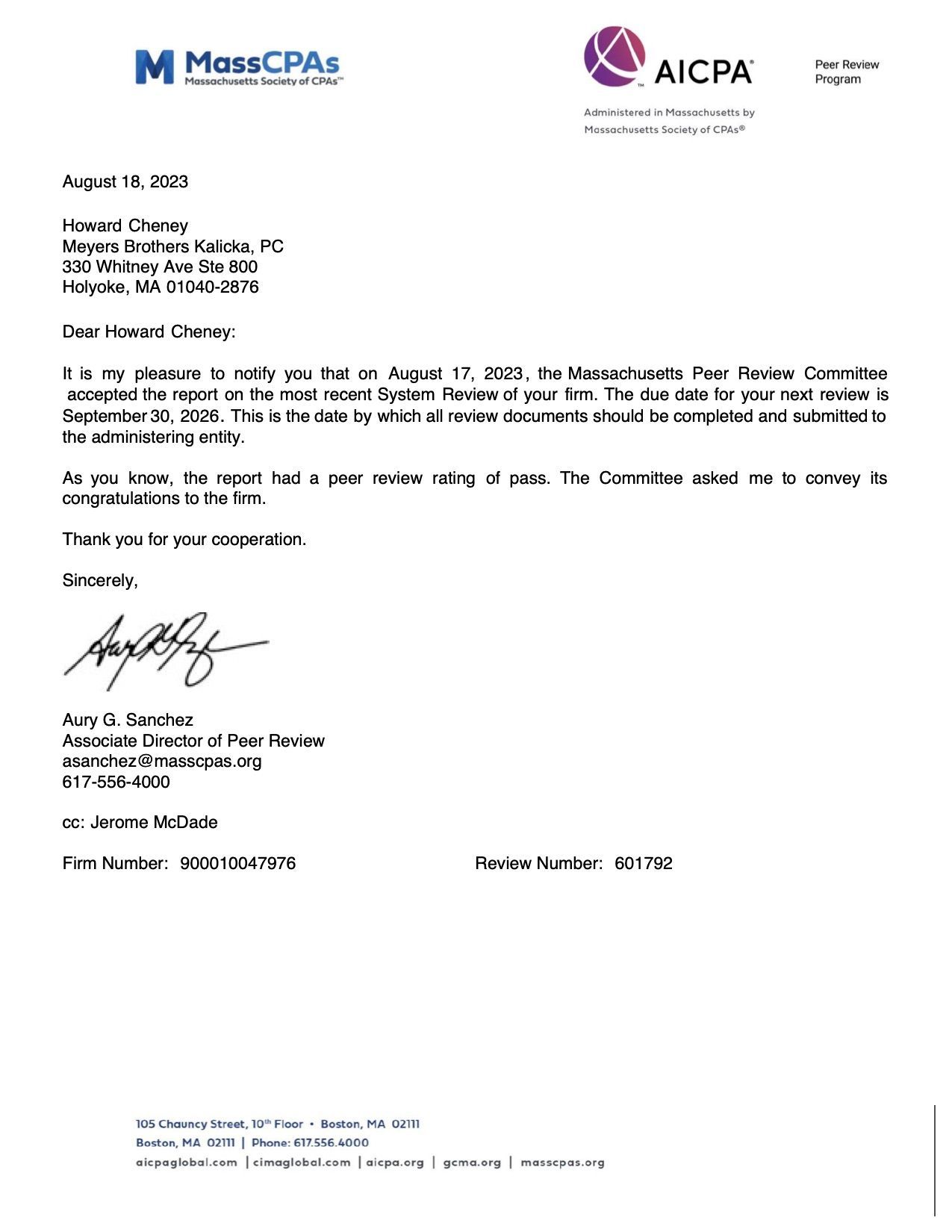 MBK Announcement