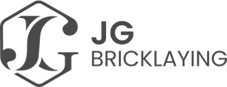 JG Bricklaying logo with a stylized gray “JG” and the words “JG BRICKLAYING” in dark gray.