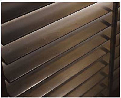 Love is Blinds St. Louis: A close up of a wooden shutter on a window