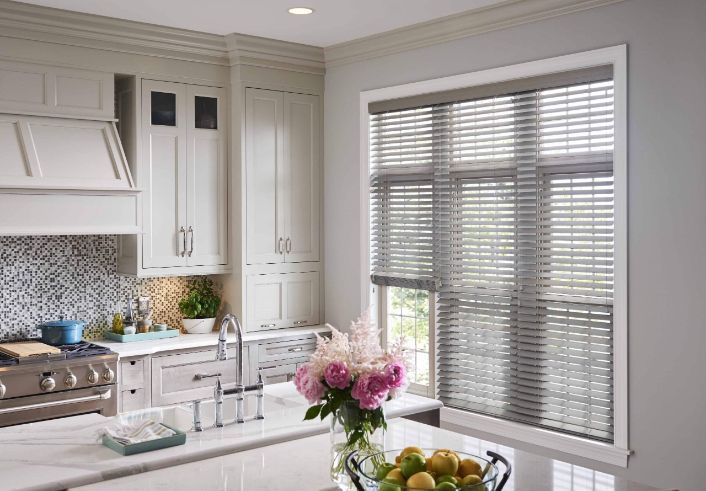 Love is Blinds MO - Traditional Blinds in a Kitchen.