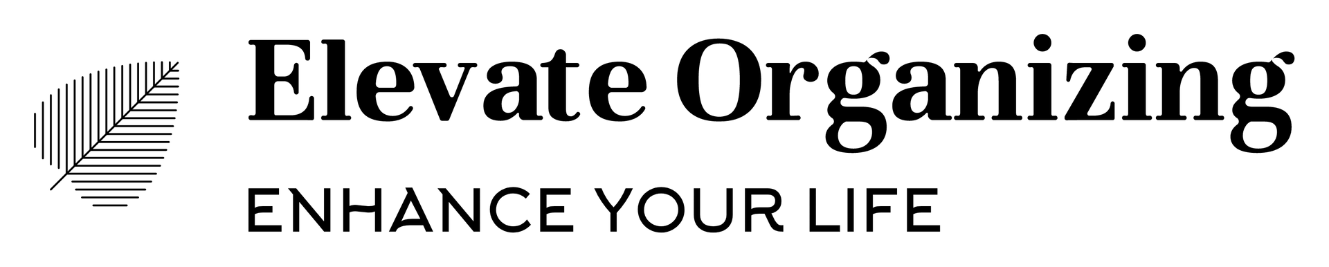 Logo for Elevate Organizing: text