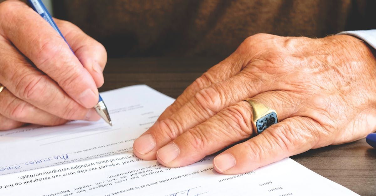 Man writing on paper