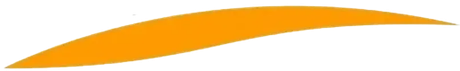 Orange curved swoosh logo on a white background