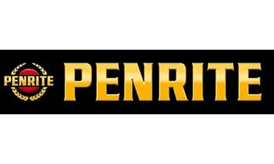 Penrite logo in yellow on a black banner with a small circular emblem at left