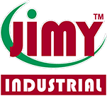 JIMY Industrial logo in red, green, and white text on a white background