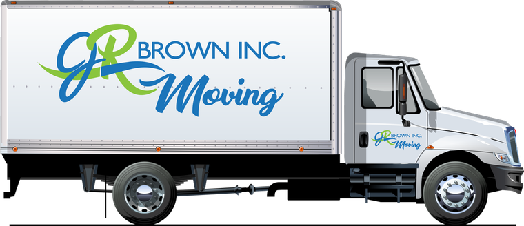 A jr brown inc. moving truck is shown on a white background.