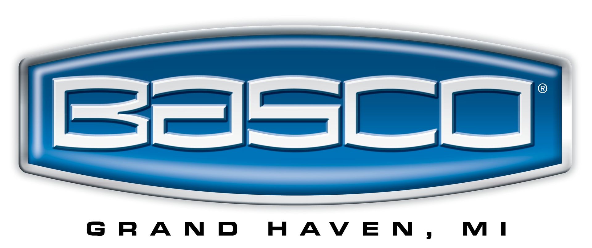 Logo of BOSCO, a company based in Grand Haven, MI. The logo is a blue and white oval.
