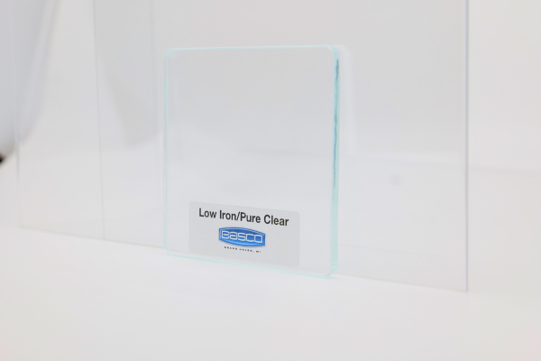 A pane of clear glass with a smaller 