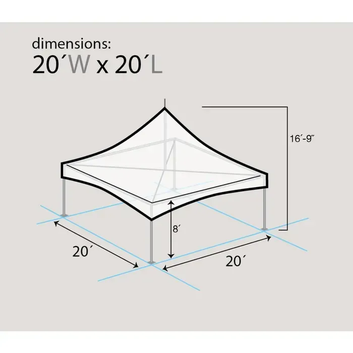 20 x 20 high peak tent