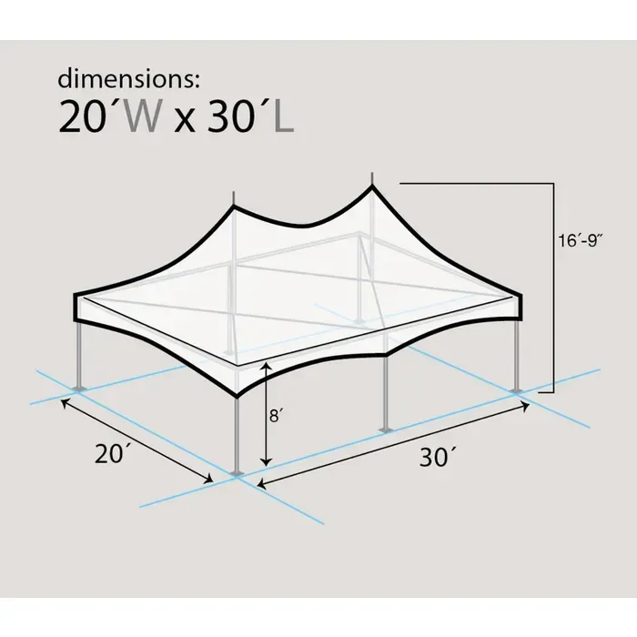 20 x 30 high peak tent