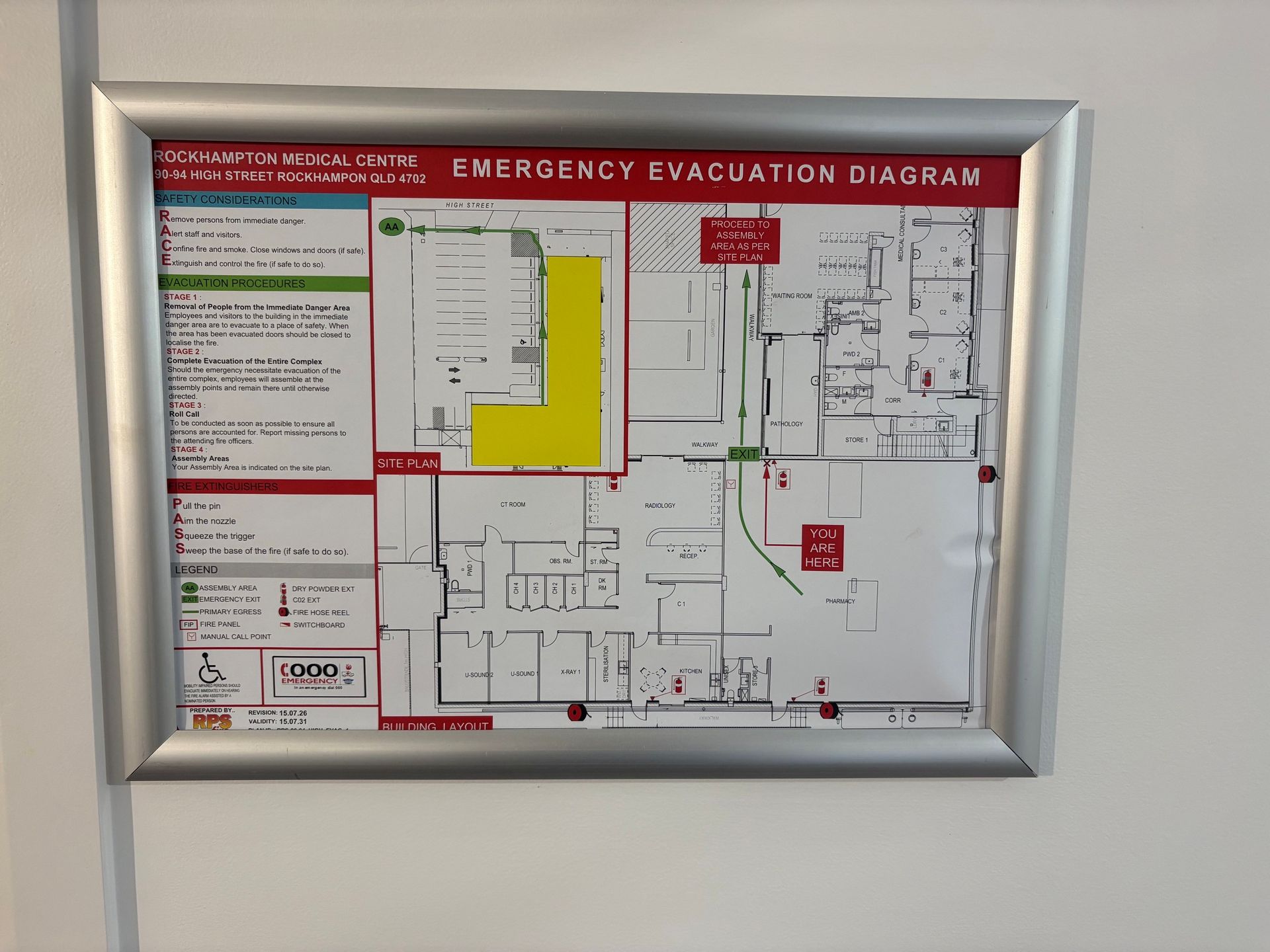 Fire pump control panel with touchscreen display on a red wall labeled “FIRE PUMP 1”