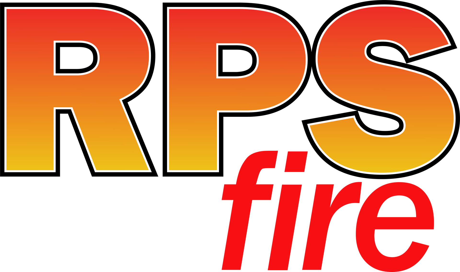 RPS Fire logo in red, orange, and yellow text on a white background